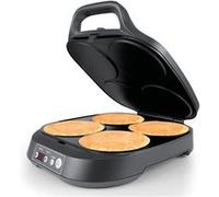 Machine à gâteaux Flama Crêpière ou machine à pancakes 4906FL, 2000W, 4 cavités, surface antiadhésive, affichage de commande numérique, rangement vertical