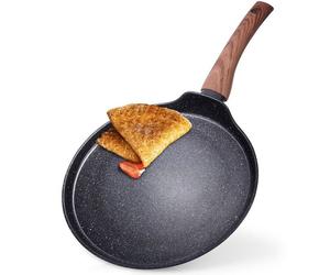 Crêpière plate - IMPORT - Vilde Black&Wood - 26 cm - Revêtement granit antiadhésif - Induction