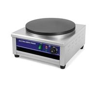 Crêpière Professionnelle Électrique 40 cm - 3000W - Plaque Fonte - Thermostat 50 à 300°C - Inox