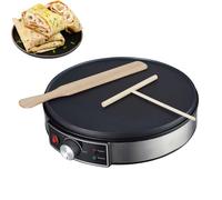 Crêpière Professionnelle, Machine Électrique À Pancakes avec Indicateur LED, Haute Puissance De 1000 W Et Contrôle De Température Réglable, Revêtement Antiadhésif pour La Restauration