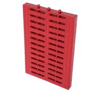 Crépine de Caniveau en Plastique Rouge 20x30,5x2,4 CM | Grille à Structure Ajourée, Filtre les Débris et Feuilles, Usage Salle de Bains et Extérieur
