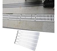 Crépine de drainage tranchée for trottoir d'allée, canal facile à nettoyer et couvercle grille amovible en acier inoxydable, gouttière linéaire cour
