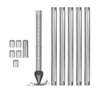 Crépine de Puits-Kit de Forage de Puits-Kit de Pointe de Puits,36 Pouces Pointe de Puits avec Corps en Acier Galvanisé,Maille Inox 60 Mesh pour Systèmes Manuels(6m)