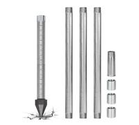 Crépine de Puits-Kit de Forage de Puits-Kit de Pointe de Puits,36 Pouces Pointe de Puits avec Corps en Acier Galvanisé,Maille Inox 60 Mesh pour Systèmes Manuels(4m)