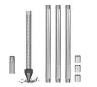 Crépine de Puits-Kit de Forage de Puits pour Puits Peu Profonds,36 Pouces Pointe de Puits-Raccord 1.25 Pouce NPT Standard,Acier Galvanisé pour Unité Extraction Rapide(4m)