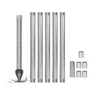 Crépine de Puits-Kit de Forage de Puits pour Puits Peu Profonds,36 Pouces Pointe de Puits-Raccord 1.25 Pouce NPT Standard,Acier Galvanisé pour Unité Extraction Rapide(6m)