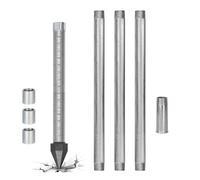 Crépine de Puits-Kit de Pointe de Puits,36 Pouces Kit de Forage de Puits-Maille Inox 60 et Pointe en Fonte pour Forage Manuel et Accès à Eau Domestique Extérieure(4m)