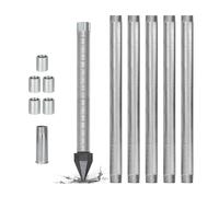 Crépine de Puits pour Extraction Eau Souterraine,1-1/4 Pouce NPT Acier Galvanisé-Kit de Forage de Puits,36 Pouces Maille Inox 60 pour Irrigation Jardin-Pointe de Puits(6m)