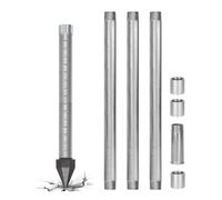 Crépine de Puits pour Extraction Eau Souterraine,1-1/4 Pouce NPT Acier Galvanisé-Kit de Forage de Puits,36 Pouces Maille Inox 60 pour Irrigation Jardin-Pointe de Puits(4m)