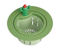 Crépine de vidange d ' évier avec conception de cactus, presse de cuisine pour vider le panier de filtre automatique, collecteur de résidus alimentaires, panier de filtre d ' évier