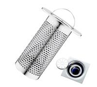 Crépine de vidange d'évier, crépine de vidange de Salle de Bain, Récupérateur de canalisation à Mailles Fines antirouille en Acier Inoxydable, Panier de Filtre Multifonctionnel de Conception intégrée