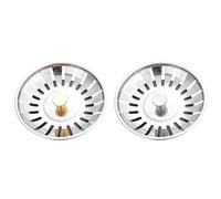 Crépine de vidange d'évier de cuisine, bouchon de crépine d'égout d'évier de cuisine, bouchon d'évier de cuisine, Anti-colmatage et Durable(Mixed 2pcs)