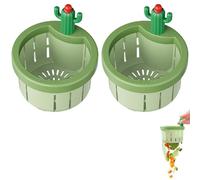 Crépine de Vidange D'évier de Cuisine Cactus,2 Pièces Filtre D'évier a Décharge Automatique a Pression pour Éviers de Cuisine de Diamètre 7.8cm