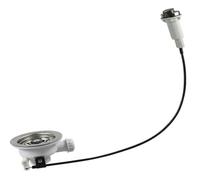 Crépine de vidange d'évier en acier inoxydable avec contrôleur de câble Kit de déchets d'évier de cuisine clic vers le haut for les déchets de bassin Clack for la filtration des aliments(114mm)