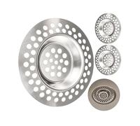 Crépine de vidange, Jeu de 3, Ø 70 mm, Convient aux drains de Ø intérieur 42 mm, dépasse de 9.5 mm de Profondeur dans Le Bec, crépine d'évier avec Ajustement optimisé, Grilles pour bonde de Baignoire