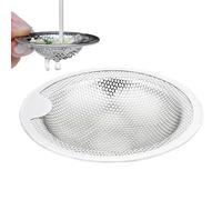 Crépine D'évier - Acier Inoxydable 10,2x10,2x1,5 Cm 45g, Bouchon De Crépine | Protecteur De Vidange, Grand Attrape-cheveux Pour Évier De Cuisine, Filtre À Déchets Alimentaires, Salle De Bain, Accessoi