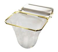 Crépine d'évier antirouille, panier de support en, support de filtre de 10 pouces avec 50 sacs en, cadre en acier inoxydable robuste, crépine de cuisine avec fonction éponge, organisateu