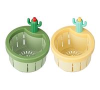 Crépine d'évier Cactus, 2 pièces, Filtre-Presse d'évier en Plastique, Panier de Filtre à décharge Automatique, Anti-colmatage