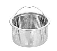 Crépine d'évier de cuisine avec poignée en acier inoxydable 304 |Le panier à tasse profonde de 3 pouces piège les morceaux de nourriture |S'adapte aux canalisations/bassins à