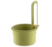 Crépine d'évier de cuisine panier-crépine de 15x7, 6 cm à suspendre avec couvercle à bouton-poussoir récupérateur déchets alimentaires amovible vert