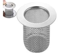 Crépine d'évier - Filtre d'évier de cuisine en acier inoxydable, filtre de vidange en robuste pour la cuisine, s'adapte aux trous de vidange standard, couvercle amovible, empêche les bouchons