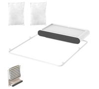 Crépine d'évier pliable, panier récupérateur de nourriture - Panier de récupération de nourriture pour support de filtre d'évier avec 200 sacs en filet | Collecteur d'eau, support de filet, détachable