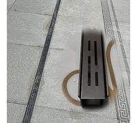 Crépines de gouttière linéaires 3,3 Pieds intérieur/extérieur Narrow U Channel Kit - Système de tranchées Peu Profondes pour patios, terrasses et aménagement paysager - Drain de Descente rec