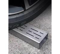 Crépines de gouttière linéaires Couvercle de Drain Système de Drainage de tranchée en Acier Inoxydable pour la Cour, Drainage du Canal d’allée praticable avec Grille, caillebotis extérieur d