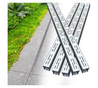 Crépines de gouttière linéaires Drain de tranchée étroite extérieur, kit de Drain et de Grille de Canal Mince de 2 Pouces, kit de système d’épissure d’allée/allées/Jardins/balcons, aci