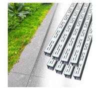 Crépines de gouttière linéaires Drain de tranchée étroite extérieur, Kit de Drain et de Grille de Canal Mince de 2 Pouces, Kit de système d’épissure d’allée/allées/trottoirs/Jardin/Balcon, a