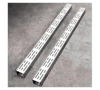 Crépines de gouttière linéaires Système de tranchées de Drainage en Acier Inoxydable - Paquet de 2 couvertures pour Jardin, Trottoir et Parking (100X15X8Cm) | Solution Durable de Drainage de