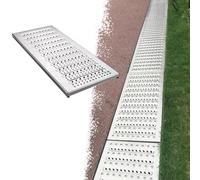 Crépines de vidange grille d'égout for terrains sport, kit couverture canal extérieur/inverseur canalisation français rectangulaire, goulotte pluie en métal for douche