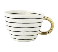 Crepundia Ensemble Tasse et Soucoupe, Tasses céramiques géométriques peintes à la main avec poignée en or de gobelets irréguliers for le thé au lait Cadeaux d'anniversaire créatif(6)