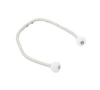 Crepundia Faites Main Corde avec Pompons, 2 Pince à Rideaux, Support de Rideau, Pinces embrasses, Boules suspendues, décoration d'intérieur, Accessoires for(Beige)