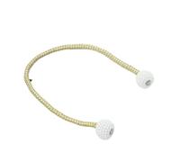 Crepundia Faites Main Corde avec Pompons, 2 Pince à Rideaux, Support de Rideau, Pinces embrasses, Boules suspendues, décoration d'intérieur, Accessoires for(Golden)