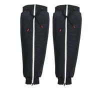 Crepundia GenouillèRes de Cyclisme, Jambières de moto épaisses Utilisation adaptée pour femmes et hommes, guêtres imperméables, genouillères anti-neige avec bandes(40cm)