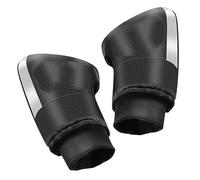 Crepundia Manchon Scooter Hiver, 1 Paire de Gants Chauffants for Guidon Moto, Manchons Protection for Scooter, épais et Chauds, résistants à la Pluie(Gray)