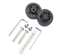 Crepundia Mute Pivotant Valise Bagages Roues, Kit de réparation Roues silencieuses, 8 pièces, avec vis, for valises, Bagages, essieux, roulettes, Bricolage(49mm x 10.6mm)