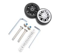 Crepundia Mute Pivotant Valise Bagages Roues, Kit de réparation Roues silencieuses, 8 pièces, avec vis, for valises, Bagages, essieux, roulettes, Bricolage(59mm x 12mm)