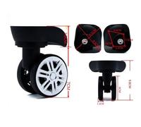 Crepundia Mute Pivotant Valise Bagages Roues, Lot de 2 Paires roulettes pivotantes silencieuses for valises A09 et A57, à Gauche Droite, pièces Rechange Monter soi-même(Rose Gold)