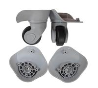 Crepundia Mute Pivotant Valise Bagages Roues, Lot de 3 Paires roulettes Rechange for valises, pivotantes silencieuses en Caoutchouc A08, Accessoires Chariots(Grey Large)