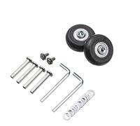 Crepundia Mute Pivotant Valise Bagages Roues, Lot de 8 roulettes Rechange universelles for valises, essieux durables, kit d'outils réparation silencieuses avec vis(45mm-23mm)