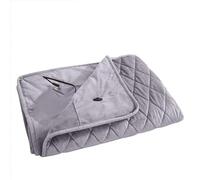 Crepundia Plaid Chauffant Nomade,Heating Blanket Couverture chauffante USB for l'hiver, châle Chauffant, Lavable, Thermique, Plus épais, for lit(Gray)