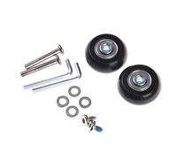 Crepundia Roues 360° pour Valise,Mute Pivotant 1 Ensemble de réparation Deluxe Roue en Caoutchouc à Bagages Noir 40x18mm avec vis Supplaysez Les essieux