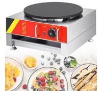 Créquet électrique Commercial, Machine de Cuisson à crêpes 220V 16", tête électrique à Plaque chauffante Unique à Plaque chauffante 50-300 C(122-572 F),220V