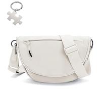 Crescent Bag for Women and Men, Nylon Travel Crossbody Bags for Women,with Adjustable Shoulder Strap for Outdoor,Sports (White)