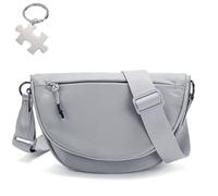 Crescent Bag for Women and Men, Nylon Travel Crossbody Bags for Women,with Adjustable Shoulder Strap for Outdoor,Sports (Light Gray)