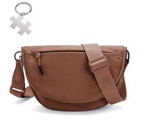 Crescent Bag for Women and Men, Nylon Travel Crossbody Bags for Women,with Adjustable Shoulder Strap for Outdoor,Sports (Brown)