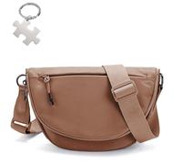 Crescent Bag for Women and Men, Nylon Travel Crossbody Bags for Women,with Adjustable Shoulder Strap for Outdoor,Sports (Caramel)
