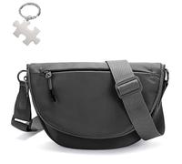 Crescent Bag for Women and Men, Nylon Travel Crossbody Bags for Women,with Adjustable Shoulder Strap for Outdoor,Sports (Dark Gray)